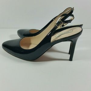 Cole Haan Slingback Closed Toe Pump Heel Patent